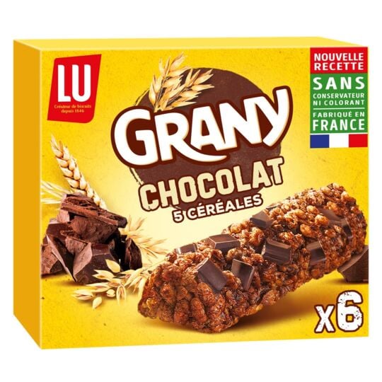 Barres de céréales au chocolat Grany LU